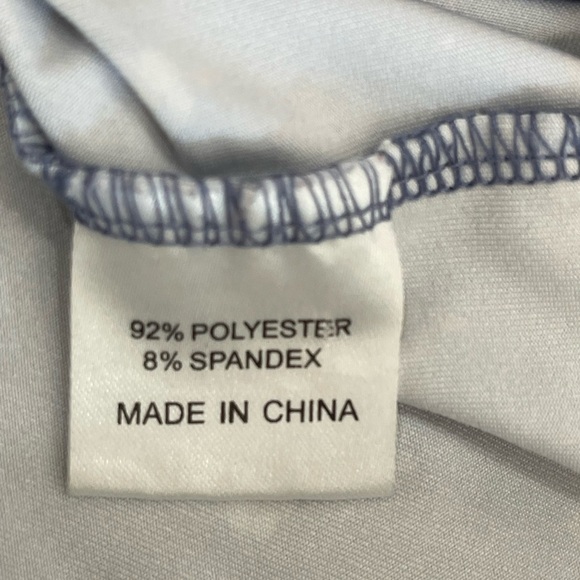 Birdies Double Golf Polo Shirt flowers blue size Medium athleticwear outdoor - Picture 4 of 13